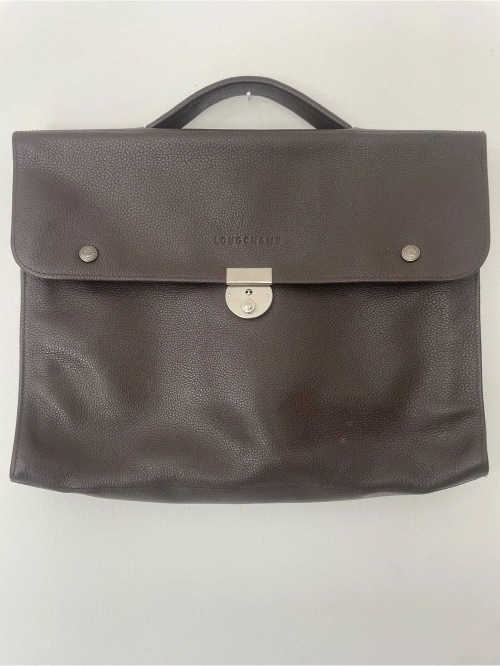 Longchamp le Foulonne brown leather bag - Porte Documents marrón homes femmes